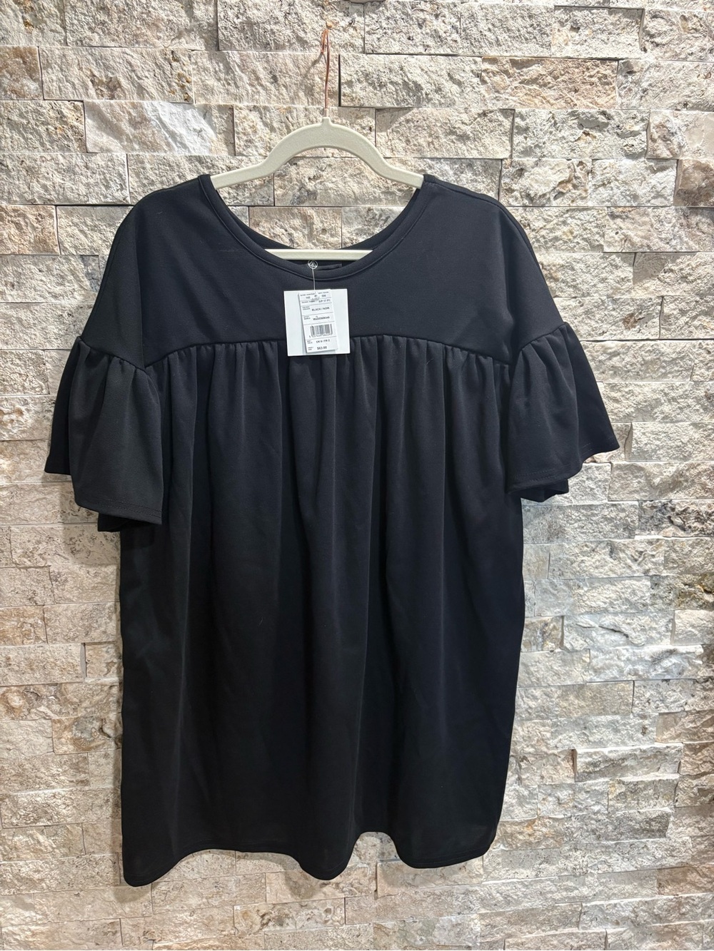 Missguided Plus Black Gathered Mini Dress
